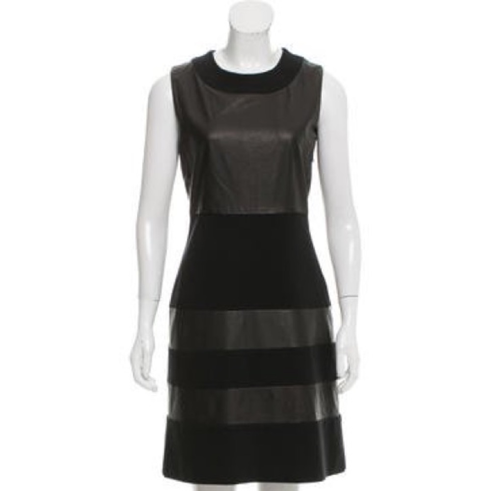 DVF "Christina" genuine lamb leather dress